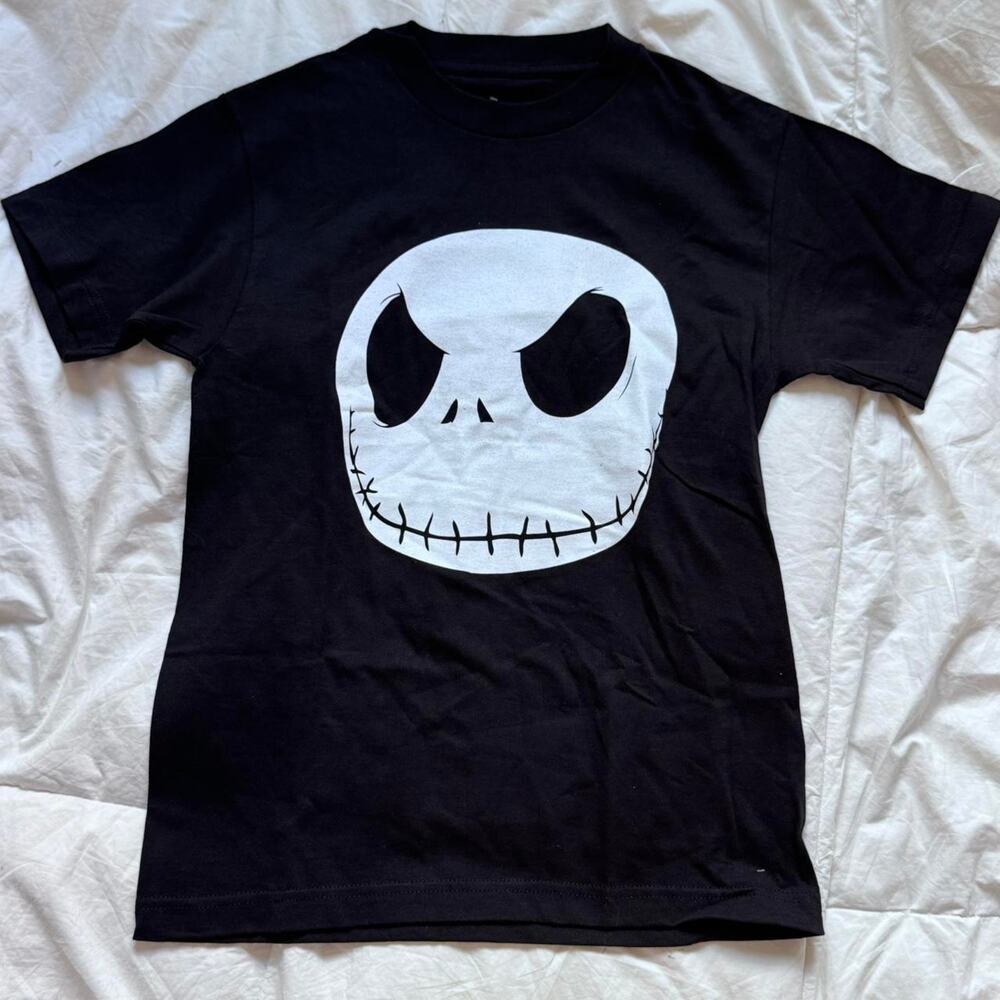 Nightmare before christmas black graphic tee‎ sz s mall goth emo hot topic y2k
